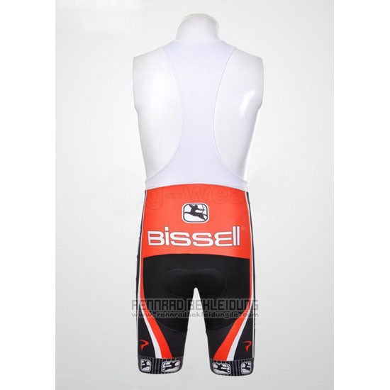 2012 Fahrradbekleidung Bissell Wei und Rot Trikot Kurzarm und Tragerhose