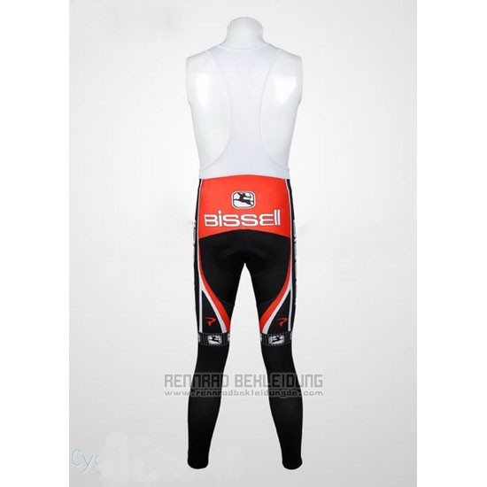 2012 Fahrradbekleidung Bissell Wei und Rot Trikot Langarm und Tragerhose