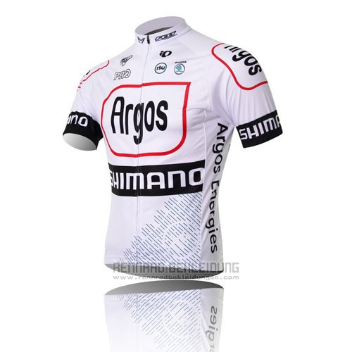 2013 Fahrradbekleidung Argos Shwarz und Wei Trikot Kurzarm und Tragerhose