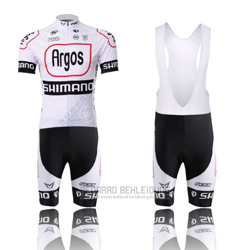 2013 Fahrradbekleidung Argos Shwarz und Wei Trikot Kurzarm und Tragerhose