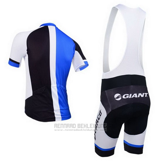 2013 Fahrradbekleidung Blanco Shwarz und Blau Trikot Kurzarm und Tragerhose