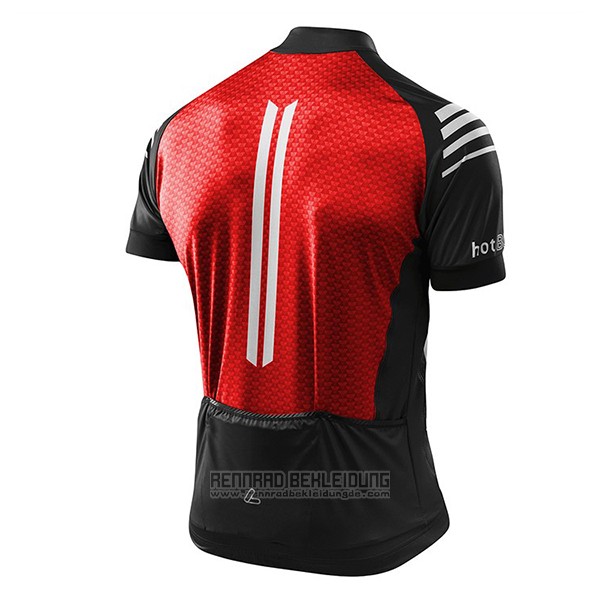 2017 Fahrradbekleidung Loffler Shwarz und Rot Trikot Kurzarm und Tragerhose