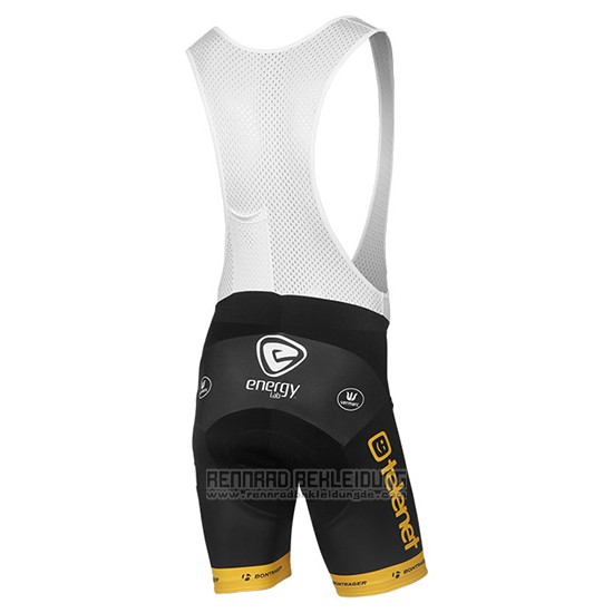 2017 Fahrradbekleidung Telenet Fidea Lions Shwarz Trikot Kurzarm und Tragerhose