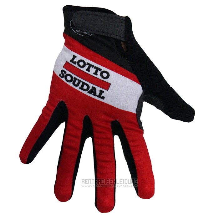 2020 Lotto Soudal Langfingerhandschuhe Radfahren Rot Wei